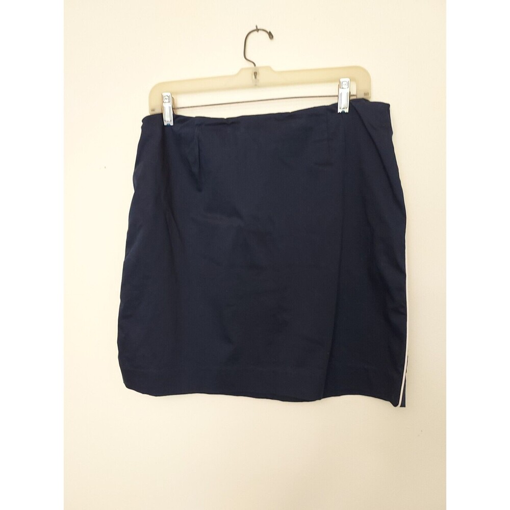 Lauren Ralph Lauren Women's Skirt Blue with White Side Stripes 19" Long Size 12